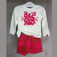 CONJUNTO BLUSA E SHORT SAIA TIGRE - comprar online