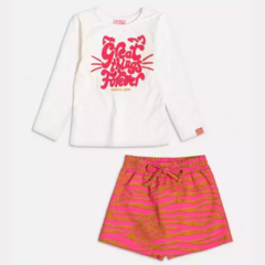 CONJUNTO BLUSA E SHORT SAIA TIGRE