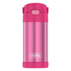 Garrafa Térmica Infantil c/ Canudo Silicone Thermos Funtainer 355ml Rosa - comprar online