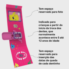 Álbum + Estojo Para Guardar Dente De Leite - Rosa Angie na internet