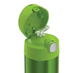 Garrafa Térmica Infantil c/ Canudo Silicone Thermos Funtainer 355ML Verde na internet