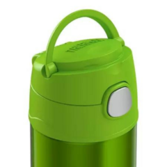 Garrafa Térmica Infantil c/ Canudo Silicone Thermos Funtainer 355ML Verde - Coisas de Bebê