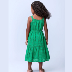 Vestido Infantil Laise Com Laco Verde Momi - comprar online