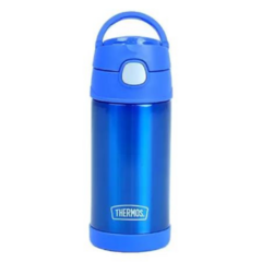 Garrafa Térmica Infantil c/ Canudo Silicone Thermos Funtainer 355ml Azul