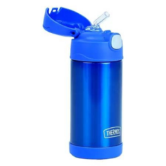 Garrafa Térmica Infantil c/ Canudo Silicone Thermos Funtainer 355ml Azul na internet