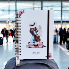 Planner 2025 Bon Voyage Personalizado | A Semana em 2 Página | 3 Opções de Capa - Nibomgo