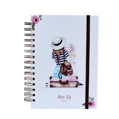 Planner 2025 Bon Voyage Personalizado | A Semana em 2 Página | 3 Opções de Capa