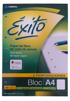 Block A4 80 hojas rayadas Exito - comprar online