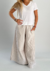 Pantalón Zoe Beige rayas blancas finas en internet