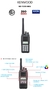 RADIO PORTATIL 400-470 MHz, Digital NXDN-Analógico, DTMF, IP67, 5 Watts, 260 Canales, Roaming, Encriptación, GPS