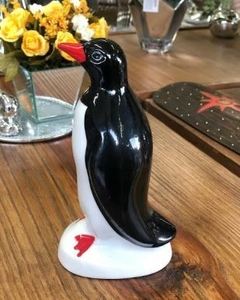 Pinguim de Geladeira Imperador em Porcelana - Talloni Arte Decor