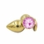 Plug Anal Metal Dourado - Rosa - Sensual Dreams