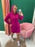 VESTIDO MOLETINHO CAPUZ FUCSIA - comprar online