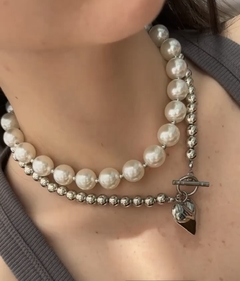 Choker de Pérolas em aço - Viviane Rocha Semijoias de Luxo