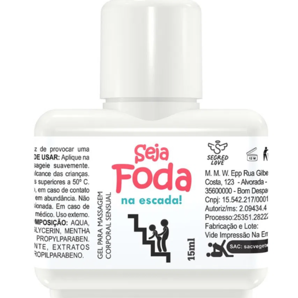 SEJA FODA NA ESCADA GEL PARA SEXO ORAL E MASSAGEM 15ML SECRET LOVE