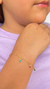 Pulseira infantil corações zircônias coloridas