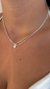 Choker metade bolinhas com coração zircônia