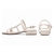 Sandália off white salto baixo strass - comprar online