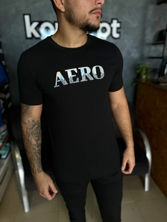 T-SHIRT AERO AEROGRAFIC PRETA