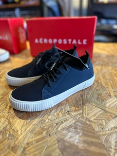 TENIS UNISSEX CASUAL LONA SOLA BORRACHA AEROPOSTALE AZUL MARINHO - koncept