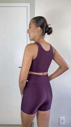 Conjunto Micro Canelado Iris Roxo - LA Moda Fitness