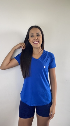 Baby Look Alongada Azul Royal - LA Moda Fitness