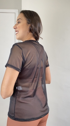 Baby Look Eva em Tule Preto - comprar online