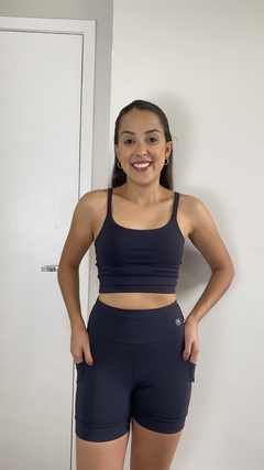 Conjunto Corrida 2 Bolsos Preto - LA Moda Fitness