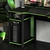 Mesa Gamer Preto/Verde - comprar online