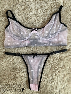 CONJUNTO LF 2600 TUL C/ ARO - lenceriafemenina