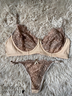 CONJUNTO NAYLA 730 ENCAJE CON ARO - lenceriafemenina