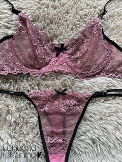 CONJUNTO LF 780 ENCAJE CON ARO - lenceriafemenina