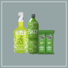 Combo Gin Dober Maçã Verde + Baly Maçã Verde + 2 Gelos de Coco