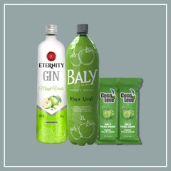 Combo Gin Eternity Maçã Verde + Baly Maçã Verde 2L + 2 Gelos de Coco