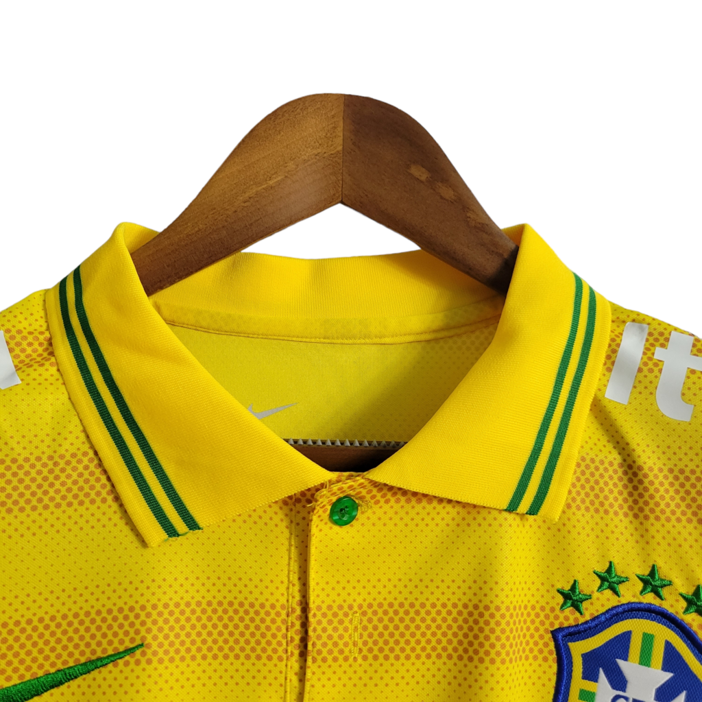 Camisa Brasil Polo 22/23 Torcedor Nike Masculina- Amarela com