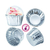 Domo Horneable Cupcakes Tono Plateado Pack 10 UNIDADES - Dulcepastelero