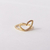 Imagem do Anel Coração Vazado Metade de Microzirconias no Dourado com Multicor