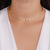 Colar Choker Corações Trabalhados no Dourado