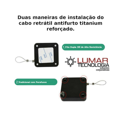 Cabo Antifurto Retrátil Titanium-2.0 Kit C/5 Peças - Lumar Tecnologia
