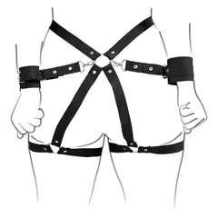 Harness para Cintura em X com Algemas