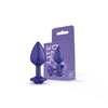 Lite Plug Roxo M com Glitter e Pedra Roxa