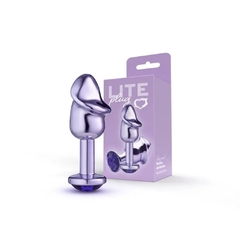 Lite Plug Roxo Pênis com Pedra Roxa