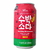 6 Latas de Refrigerante Coreano Sabor Melancia 350ml