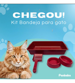 Kit Bandeja de Areia + Pázinha Higiênica + 2 Potes - PANKEKA PET