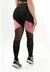 Calça Preto Rosê Detalhe Tulê Legging Fitness | REF: LX122 - labelleoutlet