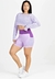 Short + Cropped de Tela Roxo e Lilás Conjunto | REF: MTF36