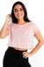 Blusa Feminina Rose Detalhe Listras