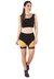 Conjunto Fitness Cropped Com Faixa Amarelo + Shorts Preto Com Amarelo na internet