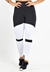 Calça Preto Com Detalhes Branco Legging Fitness