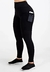 Conjunto Fitness Cropped Preto + Calça Legging com Bolso Tela - loja online